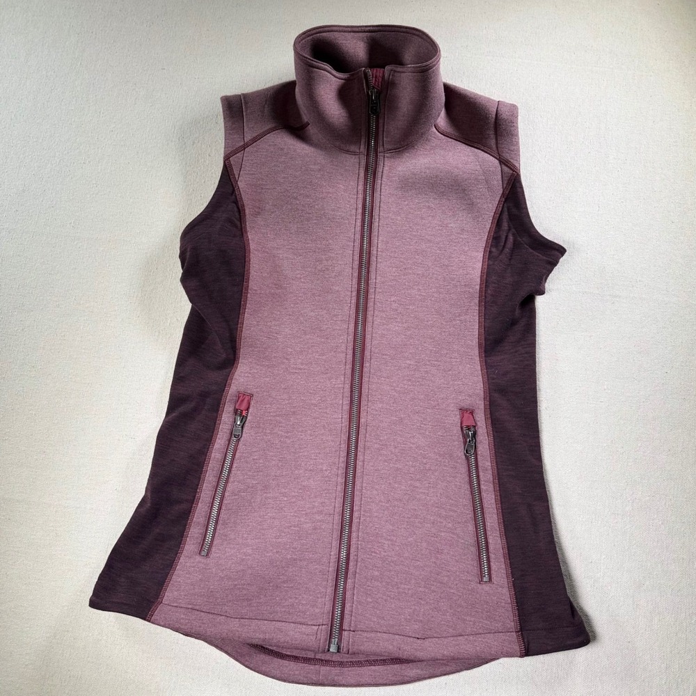 Kuhl Alska Full Zip Women's Vest Bordeaux Wine Heathered Fleece Small
